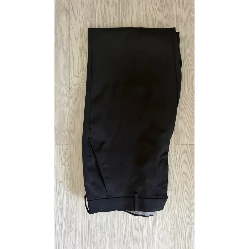 Michael Kors Men's Black Dress Pants 32W Twill Straight Leg Flat Front Pockets